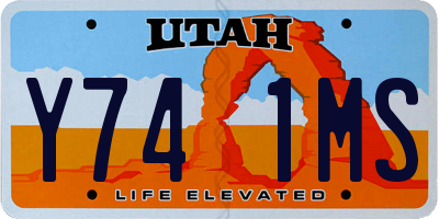 UT license plate Y741MS