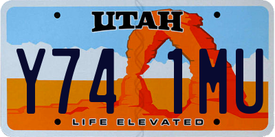 UT license plate Y741MU