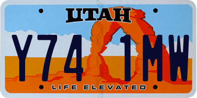 UT license plate Y741MW