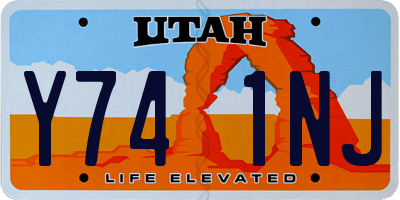UT license plate Y741NJ