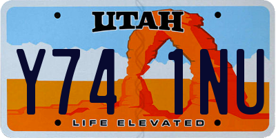 UT license plate Y741NU