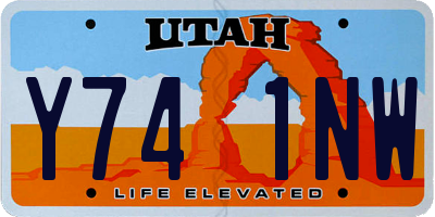 UT license plate Y741NW