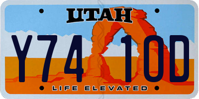 UT license plate Y741OD