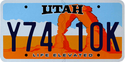 UT license plate Y741OK