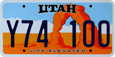 UT license plate Y741OO