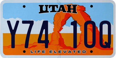 UT license plate Y741OQ