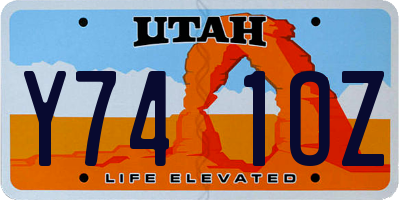 UT license plate Y741OZ