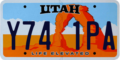 UT license plate Y741PA