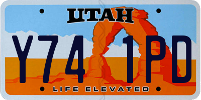 UT license plate Y741PD