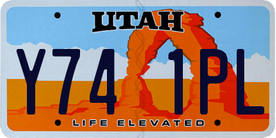 UT license plate Y741PL