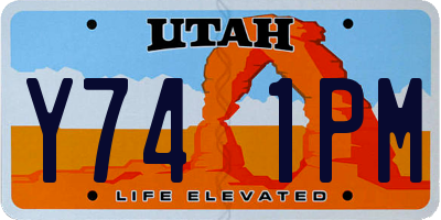 UT license plate Y741PM