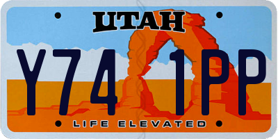 UT license plate Y741PP