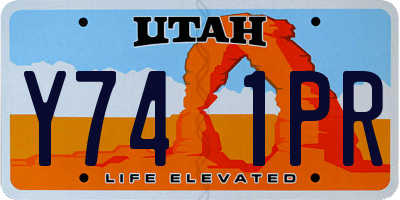 UT license plate Y741PR