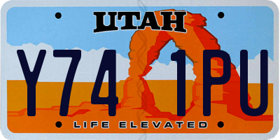 UT license plate Y741PU