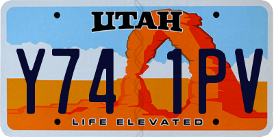UT license plate Y741PV
