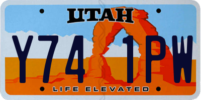 UT license plate Y741PW