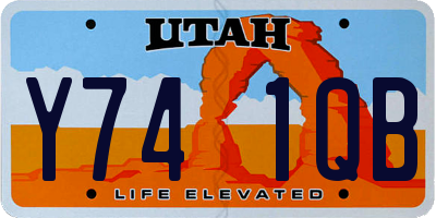 UT license plate Y741QB