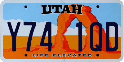UT license plate Y741QD