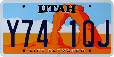 UT license plate Y741QJ