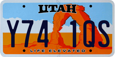 UT license plate Y741QS
