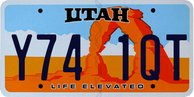UT license plate Y741QT