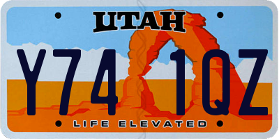 UT license plate Y741QZ
