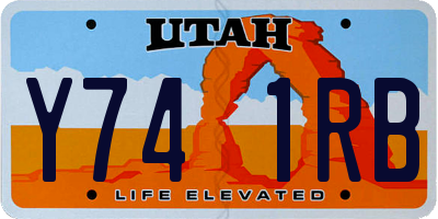 UT license plate Y741RB