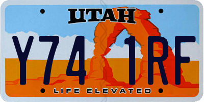 UT license plate Y741RF