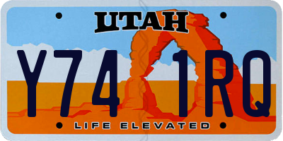 UT license plate Y741RQ
