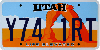 UT license plate Y741RT