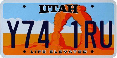 UT license plate Y741RU