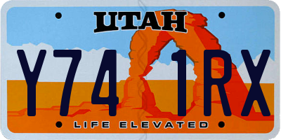 UT license plate Y741RX