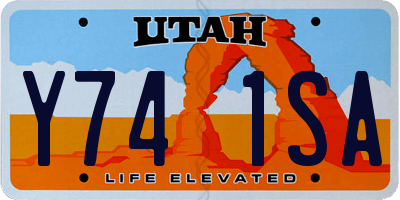 UT license plate Y741SA