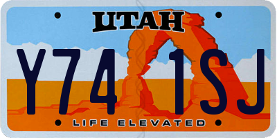 UT license plate Y741SJ