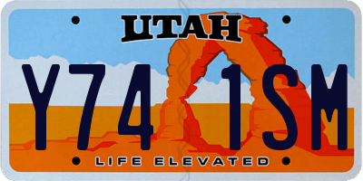 UT license plate Y741SM