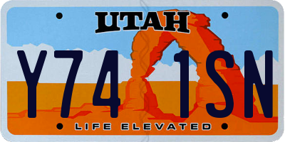 UT license plate Y741SN