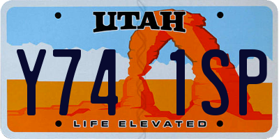 UT license plate Y741SP