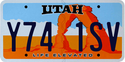 UT license plate Y741SV
