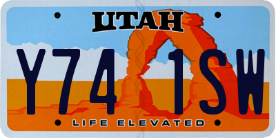 UT license plate Y741SW