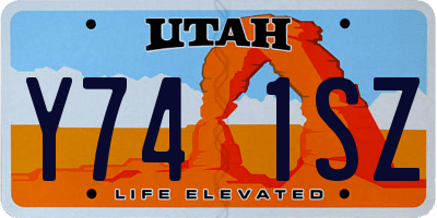 UT license plate Y741SZ