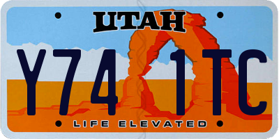 UT license plate Y741TC