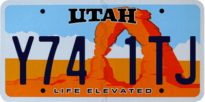 UT license plate Y741TJ