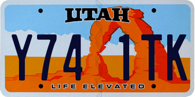 UT license plate Y741TK