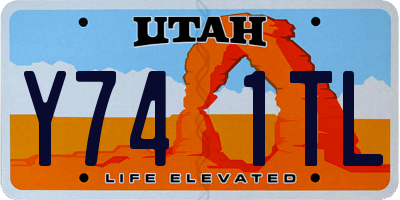 UT license plate Y741TL