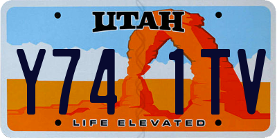 UT license plate Y741TV