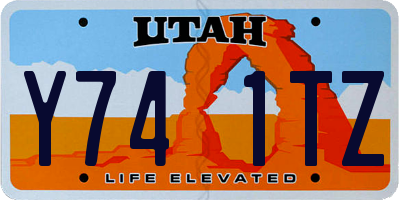 UT license plate Y741TZ