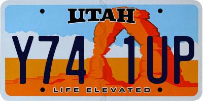 UT license plate Y741UP