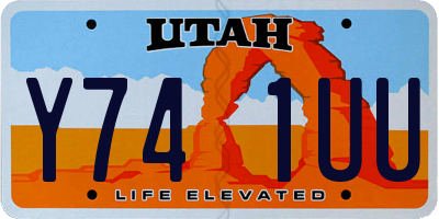 UT license plate Y741UU