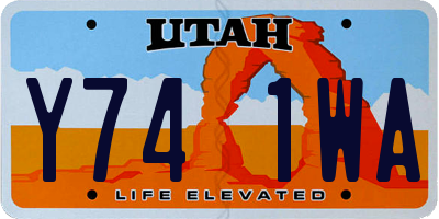 UT license plate Y741WA