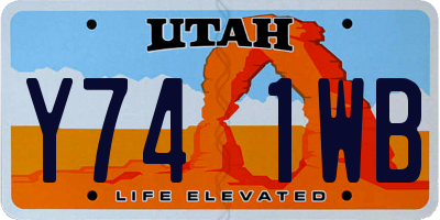 UT license plate Y741WB